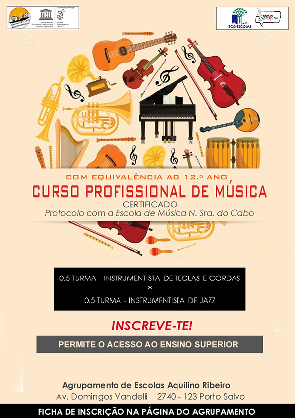 Cursos profissionais do Agrupamento de Escolas Aquilino Ribeiro para